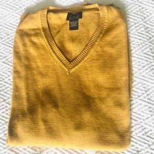 Jos. A. Bank’s signature collection 100% Pima cotton vneck sweater in gold
